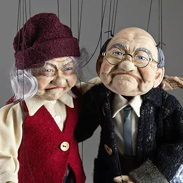 Marionette cecoslovacche: coppia anziana
