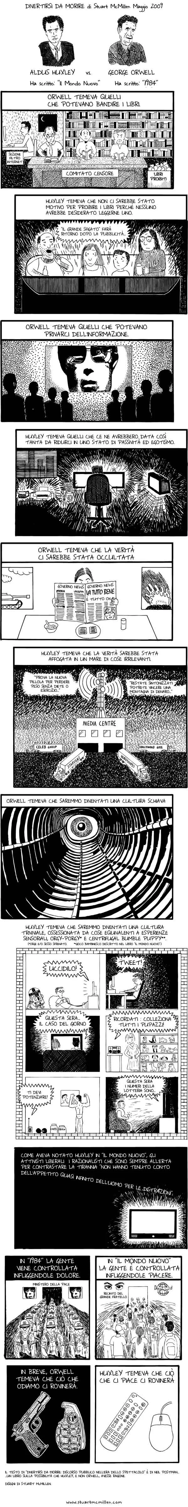 Vignette Orwell vs Huxley